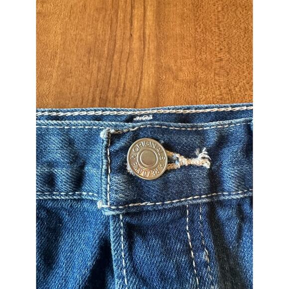 RE/DONE 90s Mini Denim Skirt Iron Blue Cotton Vintage Style Size 26 - Picture 3 of 6